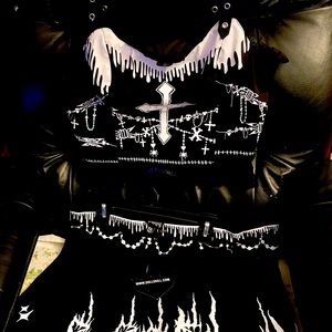 Dolls Kill Corset top and skirt set